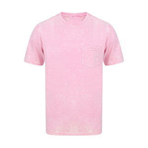 Nouveautés T-shirts Streetwear Homme Délavés à l'Acide 100% Coton Design Personnalisé Respirant Style Urbain Robuste Col Ringer - Product Image 3