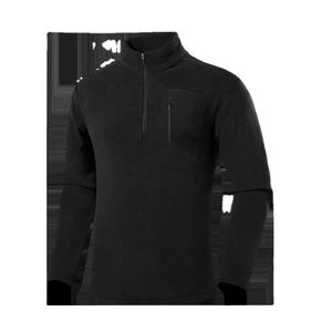 Otoño Invierno nuevo estilo 100% algodón sudadera polar de doble cara de manga larga para hombres camisa deportiva fina primavera otoño - Product Image 2