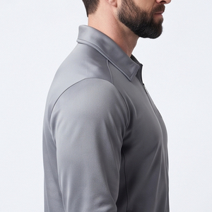 Vestes d'entraînement sportives en gros pour hommes, col rabattable, fermeture éclair, veste de survêtement en polaire 100 % polyester pour hommes, manteau d'entraînement sportif - Product Image 5