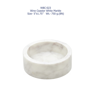 Enfriador de vino de forma redonda de mármol blanco ecológico de fabricante indio para fiestas y artículos de mesa de comedor a los mejores precios - Product Image 4