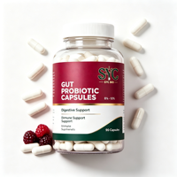 Capsules Énergétiques Probiotiques OEM Formule 10-en-1 Gestion Intestinale Adulte 90 Capsules/Flacon Services Marque Blanche Fournisseur Or