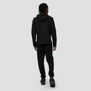 Conjunto Deportivo con Capucha para Hombre, Manga Larga, Color Negro Sólido, Cortavientos, Deportivo, Poliéster, Ropa de Otoño, Corte Regular, Cierre de Cremallera, Proveedor OEM - Product Image 2