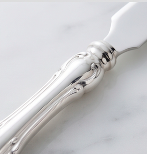 Ensemble de couteaux à fromage en acier inoxydable argenté, 3 pièces avec fourchette et spatule, manche vintage pour usage en cuisine - Product Image 2