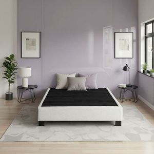 Base letto imbottita moderna Contempo King in colore avena - Letti imbottiti confortevoli - Product Image 2