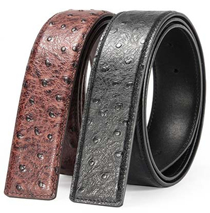 Ceinture en cuir de vachette de 3,8 cm de largeur avec boucle en acier pour homme - Écologique et imperméable - Product Image 3