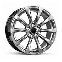 Jantes forgées à cinq branches, 18-22 pouces, argentées avec anneau foncé, 5x112 5x114.3 VIW-149 pour BMW Audi Mercedes-Benz