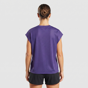 Camisetas de Tirantes Deportivas para Mujer, Estilo Vintage, Transpirables, Ecológicas, Cuello Redondo, Hombros Descubiertos, 100% Poliéster - Product Image 2