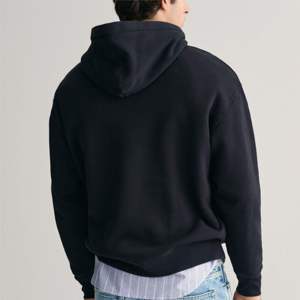 Sweat à capuche noir personnalisé épais en coton et polyester molletonné, fabrication OEM ODM, marque privée, streetwear, vente en gros en vrac - Product Image 5