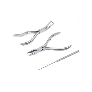 Kit complet d'extensions de cheveux professionnel avec accessoires de salon de beauté pour l'application d'extensions de cheveux, pinces en acier inoxydable - Product Image 1