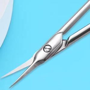 Ciseaux à ongles en acier inoxydable, lame tranchante, manche rond, pour droitiers, outil de manucure durable pour adultes - Product Image 3