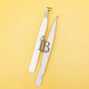 Pinzas de Extensión de Pestañas de Alta Calidad, Pinzas para Pestañas de Visón con Mango Suave y Punta Precisa, Especiales para Pestañas, con Logotipo - Product Image 2
