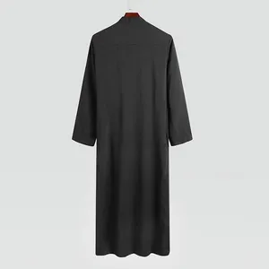 Caftán Tradicional Musulmán de Algodón para Hombre, Venta al por Mayor, Nuevo Diseño, Ropa Islámica de Secado Rápido, Transpirable, Mangas Largas, Thobe - Product Image 4