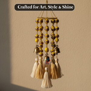 Perles de verre jaunes de style Murano, 16 mm |   Perles décoratives à pois bleus et accents floraux roses, longueur de brin de 8 pouces pour bijoux - Product Image 4