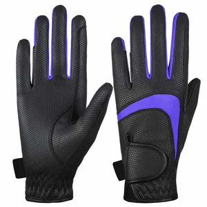 Dernier design, haute qualité, gants d'équitation pour hommes et femmes, en cuir véritable, été, doigts entiers, logo personnalisé, équitation, course hippique - Product Image 6