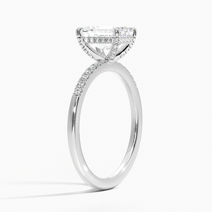 แหวน BOJ รุ่น 054 ทรง Emerald Cut เงินแท้ 925 Viviana ประดับเพชรโมอิสซาไนต์ 1/4 วง  รับรองโดย GRA น้ำหนัก 2 กะรัต สี D แหวนสำหรับวันครบรอบแต่งงาน - Product Image 2