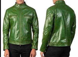 Chaqueta de Invierno para Hombre de Primera Calidad, Diseño Personalizado, Estilo Motero Urbano, Cuero Genuino, Impermeable, Pakistán - Product Image 5