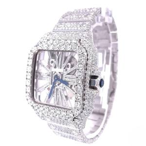 นาฬิกา BOJ CATie.R004 โทนสีทูโทน ประดับเพชร VVS หรูหรา ตัวเรือนแก้วอัลลอยด์สแตนเลสสตีล ฝังเพชรโมอิสซาไนต์เต็มเรือน ระบบอัตโนมัติ ขนาด 41 มม. - Product Image 4