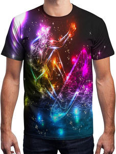 เสื้อยืดแขนสั้นผู้ชายพิมพ์ลายทั้งตัว ผ้าฝ้าย 100% สไตล์ลำลอง สตรีทแวร์ ระบายอากาศได้ดี เป็นมิตรกับสิ่งแวดล้อม - Product Image 2