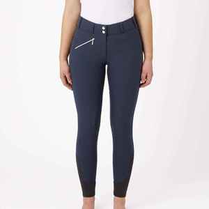 Pantalones de equitación con acabado mate y tela antideslizante para un look sofisticado y profesional. - Product Image 4