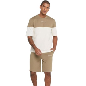 Custom Print Logo <b>Summer</b> 2 Piece Shirt And Shorts Set Tracksuit Acid Wash Two Piece Graphic T Shirts And Short Set For <b>Men</b> - Product Image 1