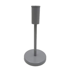 Vente en gros en vrac Long bougeoir décoratif pour la maison en fer Bougeoir de style moderne fini avec revêtement en poudre gris - Product Image 1