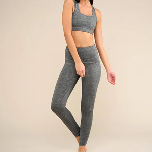 Women's Solid Color Breathable Mid-Waisted Yoga <b>Leggings</b> <b>with</b> <b>Pockets</b> for Sports Fitness Fully Customizable Women Yoga <b>Leggings</b> - Product Image 1