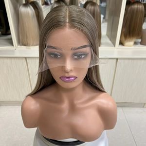 Perruques en cheveux humains naturels vierges chinois, vente en gros d'usine, avec dentelle HD, tailles de bonnet moyennes, petites et grandes, sans colle - Product Image 1