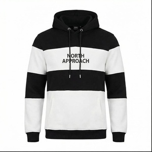เสื้อฮู้ดดี้ผู้ชาย North Approach แบบ Color Block ทรงปกติ ผ้าฝ้ายเฟรนช์เทอร์รี่ สไตล์ลำลองสำหรับฤดูใบไม้ร่วง มีกระเป๋าหน้า - Product Image 1