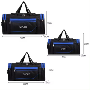 Customized Men's PU <b>Leather</b> Luxury Bucket Tote Gym <b>Bag</b> Mature Portable Sports Fitness Duffel Zipper Waterproof Outdoor Luggage - Product Image 3