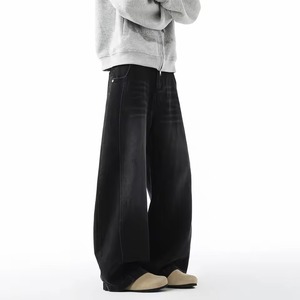 Venta al por Mayor de Jeans MUJIAN de Alta Calidad, Estilo Vintage, Pierna Recta y Ancha, Tallas Grandes, Unisex, Corte Holgado, Estilo Hip Hop y Urbano - Product Image 5