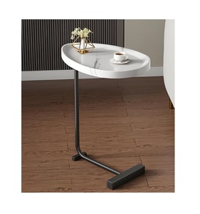 Mesa auxiliar ovalada de madera para tazas de café, libros, lámparas, plantas, accesorios, esquina del sofá, dormitorio y sala de estar - Product Image 1