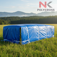 Bâche de protection verte de qualité industrielle, imperméable, pour balles de foin, ensilage, herbe, alimentation du bétail et stockage agricole