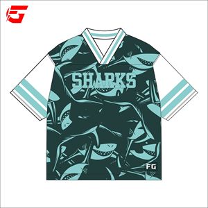 Impression par sublimation, jersey de sport unisexe à manches courtes respirant en maille, broderie personnalisée rétro de football américain, streetwear - Product Image 5