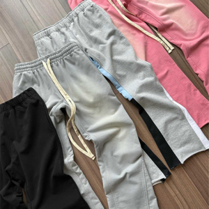 2025 Men's Casual Streetwear Flat Straight Flare Midweight Sweatpants Paint <b>Jogger</b> <b>Stacked</b> Flared Breathable Eco-Friendly - Product Image 6