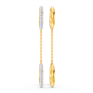Boucles d'oreilles en or massif 14K 9K 10K 18K avec diamants de laboratoire certifiés IGI, fabricant de bijoux fins éthiques RJC ODM OEM, vente en gros EA501899 - Product Image 2
