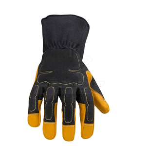 Guantes de Soldadura de Piel de Vaca Resistentes a Altas Temperaturas, Guantes de Trabajo Anti-Quemaduras para Soldador, Precio Económico, Venta al Por Mayor, OEM - Product Image 1
