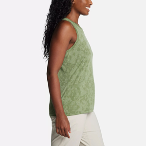 Women's Custom Front Eco-Friendly Quick Dry Summer Sporty Crew Neck <b>Knitted</b> <b>Tank</b> <b>Tops</b> Breathable Lightweight 100% Polyester - Product Image 4