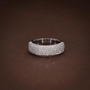 Moissanite Round Cut Full Eternity Wedding Band <b>Ring</b> For Unisex Original <b>925</b> <b>Silver</b> Fine For Bridal Promise Gift For Lovers - Product Image 2