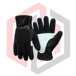 Gants de travail en cuir pour hommes et femmes, gants en cuir de vachette, doublure en coton, paume renforcée, antidéchirure, anti-chaleur, équipement de sécurité - Product Image 1