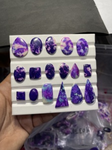 Cabochons en Sugilite en gros, pierres précieuses en vrac de formes variées, pour la fabrication de bijoux - Product Image 4