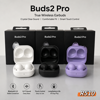 Écouteurs TWS Buds2 Pro, légers, intra-auriculaires, son stéréo clair, ajustement confortable pour le sport, les jeux, les voyages, le bureau, la musique quotidienne