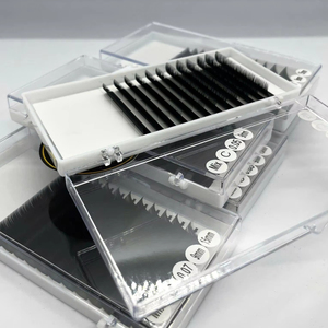 ขนตาปลอมแบบพัดสำเร็จรูป 10D 0.05 มม. C CC D M Curl Cashmere  ฐานหลวม ผลิตจาก PBT ของเกาหลี  พร้อมกล่องโลโก้สั่งทำได้ ขายส่งจำนวนมาก - Product Image 3