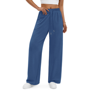 Pantalon Palazzo Décontracté Ample pour Femme, Taille Haute Élastique, Coupe Fluide et Respirante, Idéal pour l'Été, Personnalisable - Product Image 5
