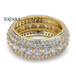 Anillos de Diamantes de Oro Sólido de 18K y Plata 925 para Mujer, Corte Brillante Redondo, Joyería de Lujo para Boda, Diamantes Cultivados en Laboratorio de Color Blanco D - Product Image 3