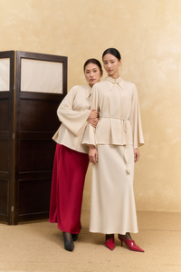 Conjunto de 2 piezas de verano para mujer, tejido, de corte regular, camisa de cuello completo, informal, formal, mezcla de seda, elegante, color liso - Product Image 4