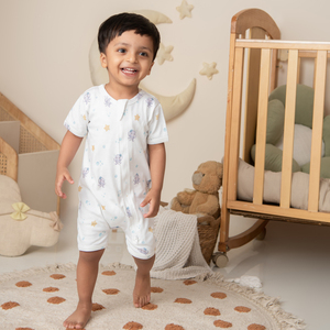 Body de bebé orgánico con media cremallera y estampado Cot & Candy Lagoon Life Romper - Product Image 5