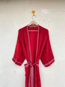 Robe Kimono Soie Rouge Kimono Soie Vintage Kimono Fait Main Nouvelle Collection Robes - Product Image 4