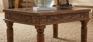 <b>Brown</b> finish Handmade Luxury Traditional Solid Wood Adjustable Height Portable High-End Modern Coffee <b>Table</b> Home Furniture - Product Image 3