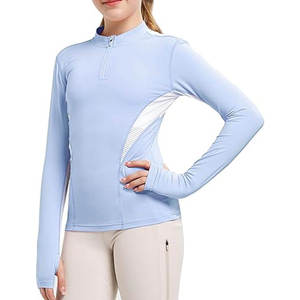 Fashion Ladies Equestrian Horse Riding Shirts Skinny Fit Compression Quick Dry Women Customised Luxury Comfortable <b>Base</b> <b>Layer</b> - Product Image 1