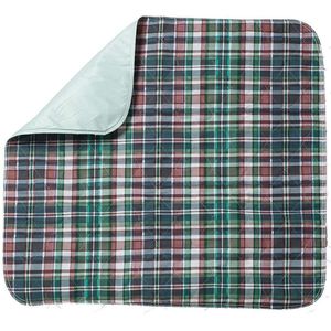 Lot de 12 sous-coussinets réutilisables 36x48 couleurs audacieuses motif à carreaux polyester rayonne coussinets de lit lourds absorbants tricotés en vinyle vert - Product Image 1